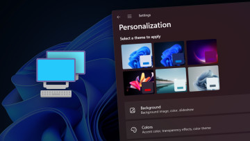 The Settings app showing how to set per-monitor wallpapers in Windows 11